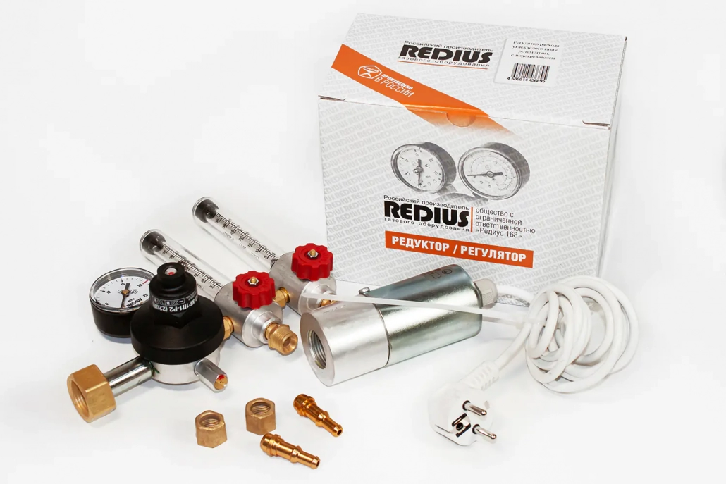 Универсальный регулятор расхода газа с подогревателем REDIUS У-30-АР-40-КР1П1-Р2 (220В)