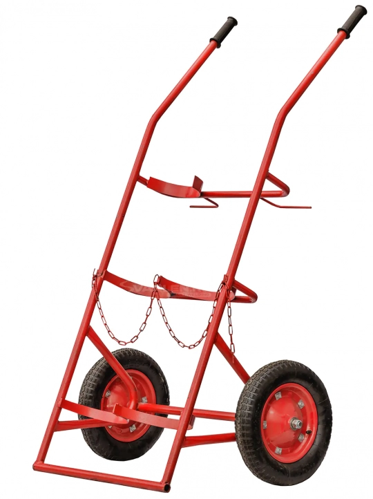 Мобильная тележка для газосварочного поста ПГУ 40П на пневматических колесах