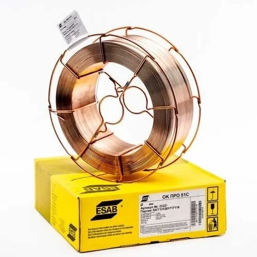 Сварочная проволока с омеднением ESAB OK ПРО 51С 0.8мм / 15кг