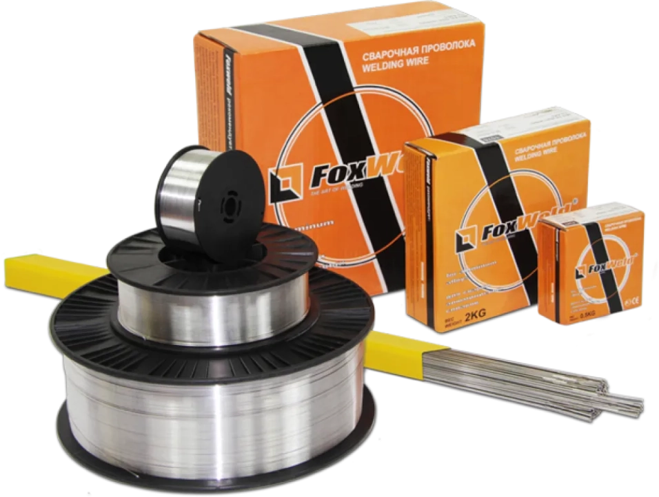 Алюминиевая проволока AL SI 5 (ER-4043) ∅ 0.8мм (0.5кг/упак.), FoxWeld